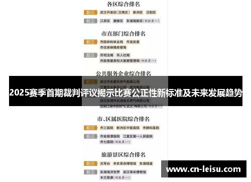 2025赛季首期裁判评议揭示比赛公正性新标准及未来发展趋势